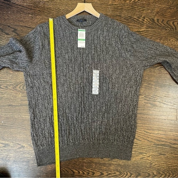 NWT | Mens | Clubroom Gray Cable Knit Sweater | Large - Picture 6 of 6